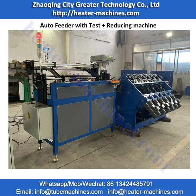 auto feeder with test and reducing machine