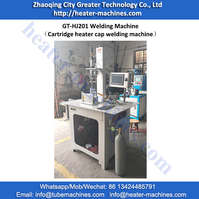 Vertical cartridge cap welding machine 